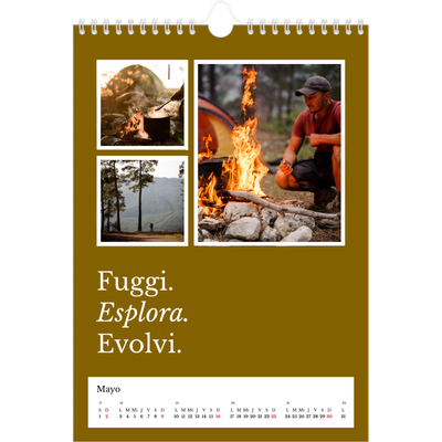 Calendario personalizado A4 — Tierra editorial [Mayo]