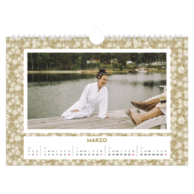 Calendario A4 horizontal — Floreciendo [Marzo]