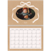 Calendario personalizado doble A4 — Papel kraft y lazo [Enero]