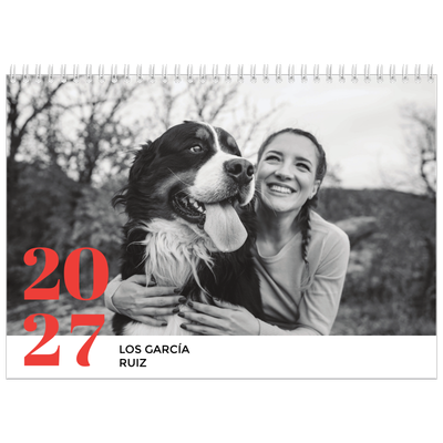 Calendario personalizado doble A4 — Un año genial [portada]