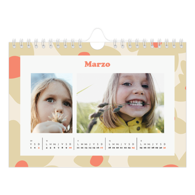 Calendario personalizado A5 — Juego de patrones [Marzo]