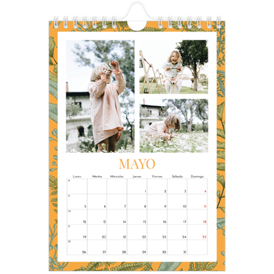 Calendario personalizado A5 — Tapiz floral [portada]