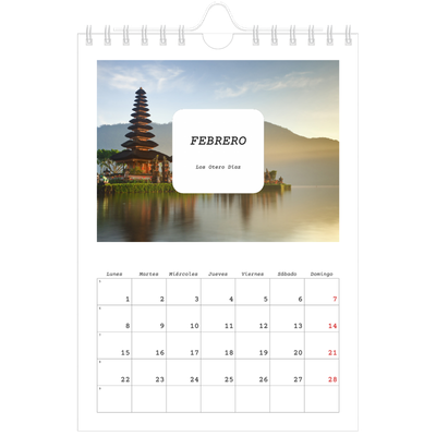 Calendario personalizado A5 — La historia completa [Febrero]