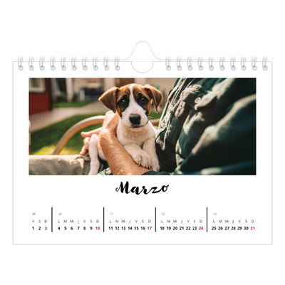 Calendario personalizado A5 — Escrito a mano [Marzo]
