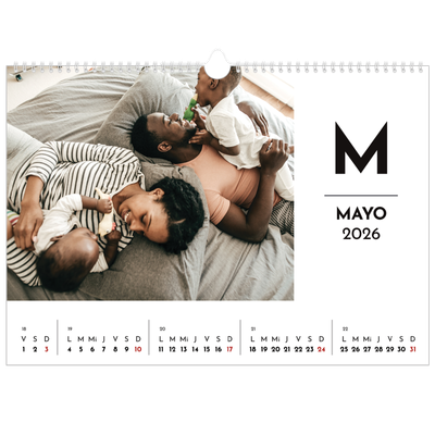 Calendario A3 horizontal — Letra destacada [portada]