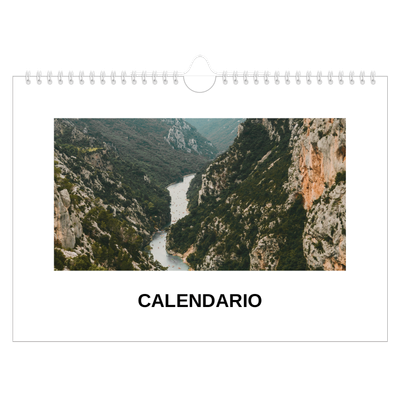 Calendario A4 horizontal — Foto simple [portada]