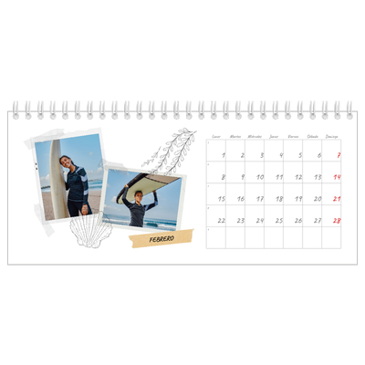 Calendarios de mesa — Scrapbook con estilo [Febrero]