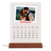 Calendario de mesa con base de madera - vertical  — Firmado en carmín [Febrero]
