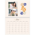Calendario personalizado doble A4 — Coral minimalista [Marzo]