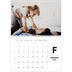 Calendario personalizado doble A4 — Letra destacada [Febrero]
