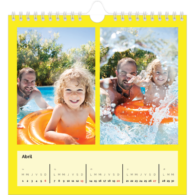 Calendarios Cuadrados — Brillante y llamativo [Abril]