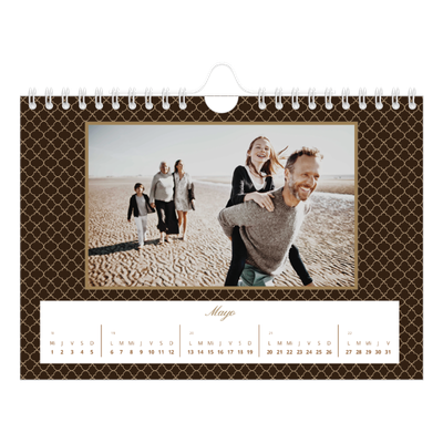 Calendario personalizado A5 — Vintage monocromo [portada]