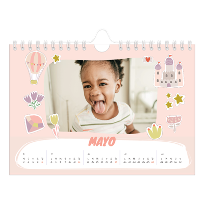 Calendario personalizado A5 — Unicornio arcoíris [portada]