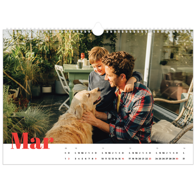 Calendario A3 horizontal — Un año genial [Marzo]