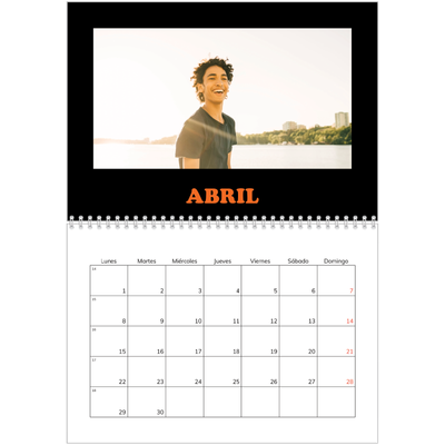 Calendario personalizado doble A4 — Tipo divertido [Abril]
