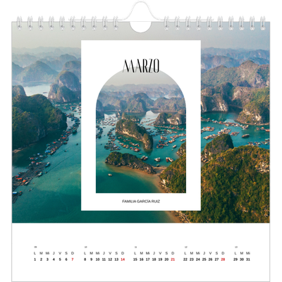 Calendarios Cuadrados — El arco abierto [Marzo]