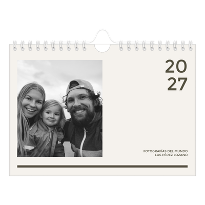 Calendario personalizado A5 — Contemporáneo atrevido [portada]