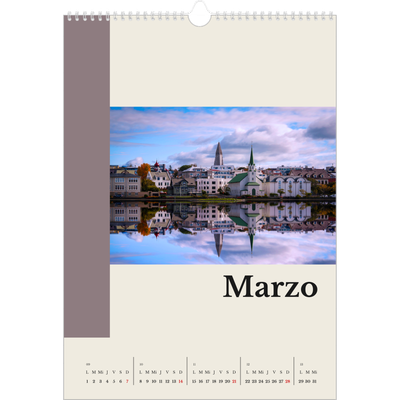 Calendarios A3 — Lugares del mundo [Marzo]