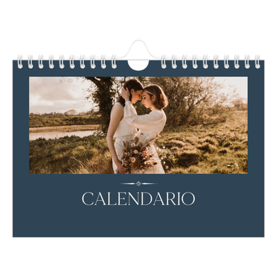 Calendario personalizado A5 — Pizarra y caligrafía [portada]