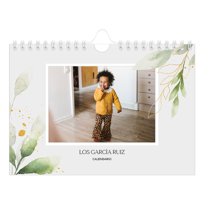 Calendario personalizado A5 — Salpicado floral [portada]