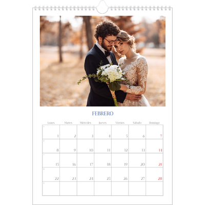Calendarios A3 — Clásico cobalto [Febrero]