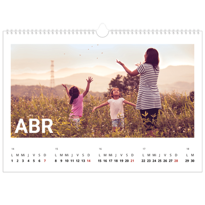 Calendario A3 horizontal — El gran mes [Abril]