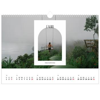 Calendario personalizado A3 horizontal  — El arco abierto