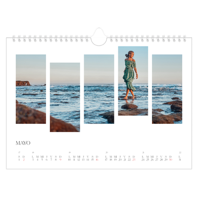 Calendario A4 horizontal — Fragmentos de viaje [Mayo]