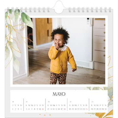 Calendarios Cuadrados — Salpicado floral [portada]