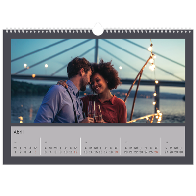 Calendario A3 horizontal — Colorea mi mundo [Abril]