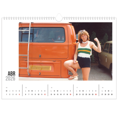 Calendario A3 horizontal — Texto abreviado [Abril]