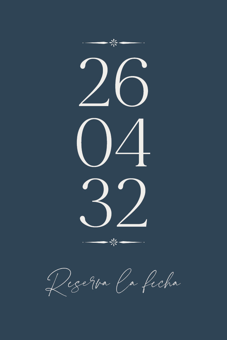 Save the date — Pizarra y serifas