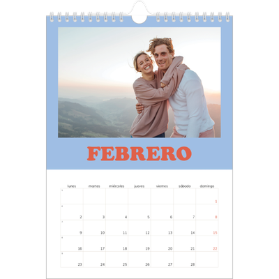 Calendario personalizado A4 — Marcos retro [Febrero]