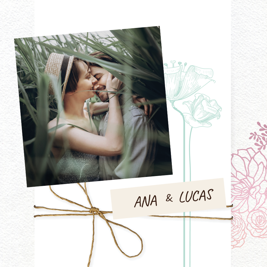 Invitaciones — Papel de regalo floral