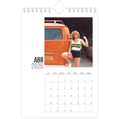 Calendario personalizado A5 — Texto abreviado [Abril]