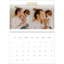 Calendario personalizado doble A4 — Texto dorado grande [Abril]