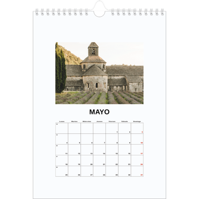 Calendario personalizado A4 — Foto simple [portada]