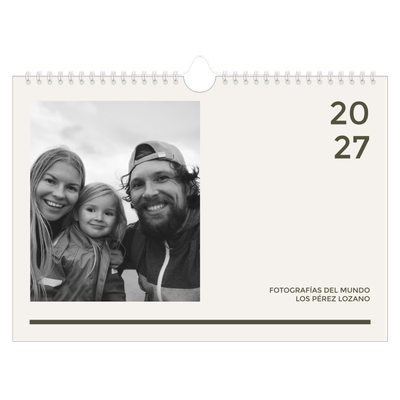 Calendario A4 horizontal — Contemporáneo atrevido [portada]
