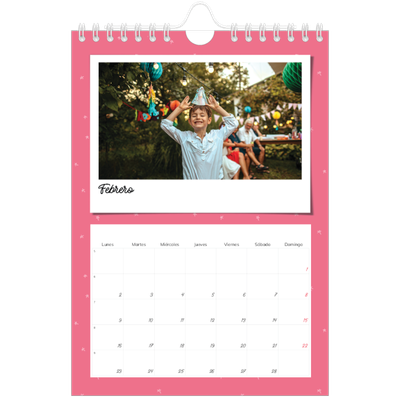 Calendario personalizado A5 — Instantáneas pop de colores [Febrero]