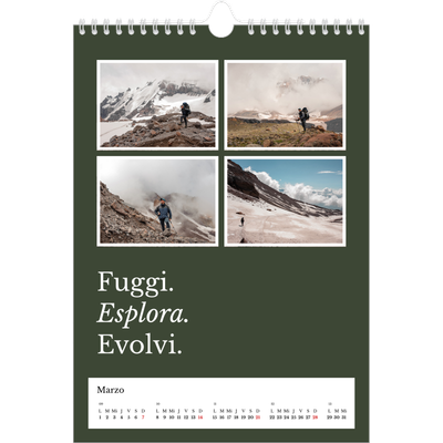 Calendario personalizado A4 — Tierra editorial [Marzo]