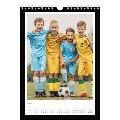 Calendario personalizado A4 — Marco negro [Abril]