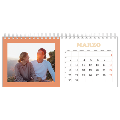 Calendarios de mesa — Marcos retro [Marzo]