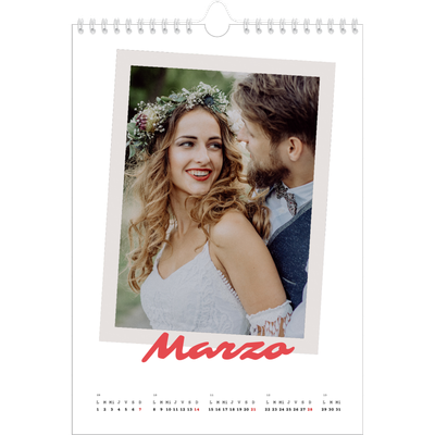 Calendario personalizado A4 — Firmado en carmín [Marzo]