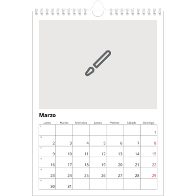 Calendario personalizado A4 — Diseña tu producto [Marzo]