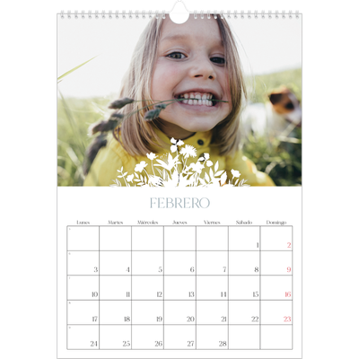 Calendarios A3 — Motivo floral [Febrero]