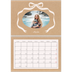 Calendario personalizado doble A4 — Papel kraft y lazo [Marzo]