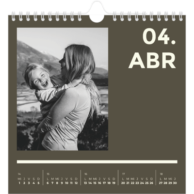 Calendarios Cuadrados — Contemporáneo atrevido [Abril]