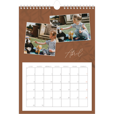 Calendario personalizado A4 — Con los pies en la tierra [Abril]
