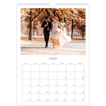 Calendario personalizado A3 — Clásico cobalto