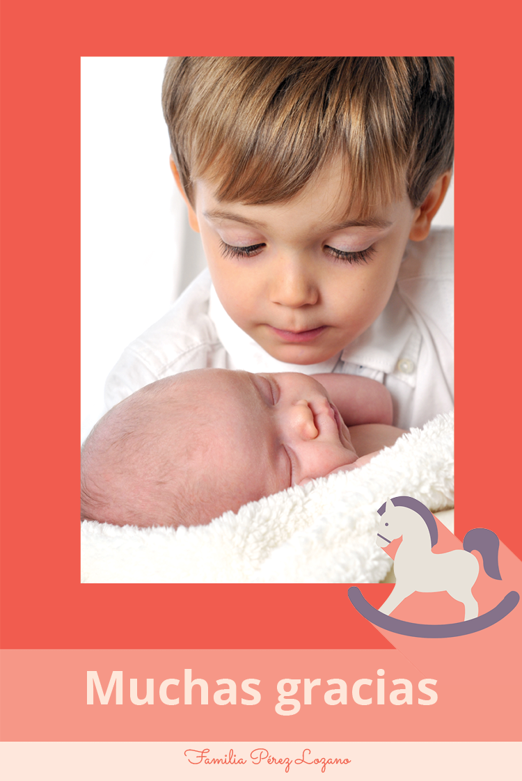 Tarjetas de agradecimiento — Caballito de madera